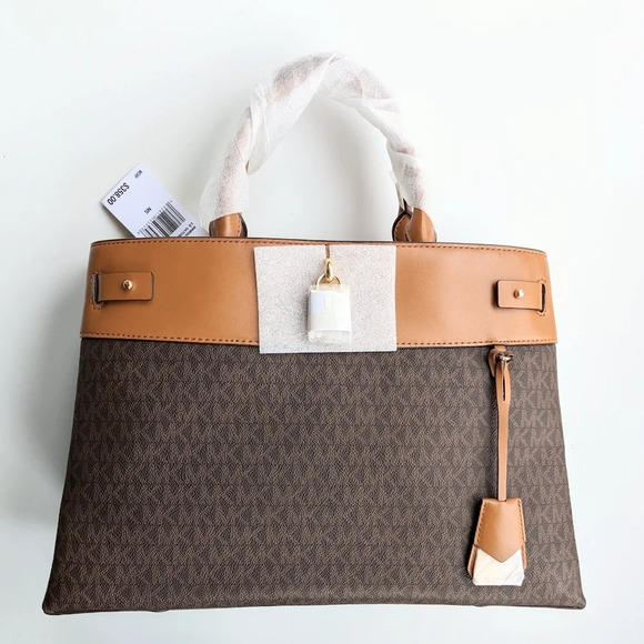 MICHAEL KORS Gramercy Large Logo Satchel - Picture 1 of 13